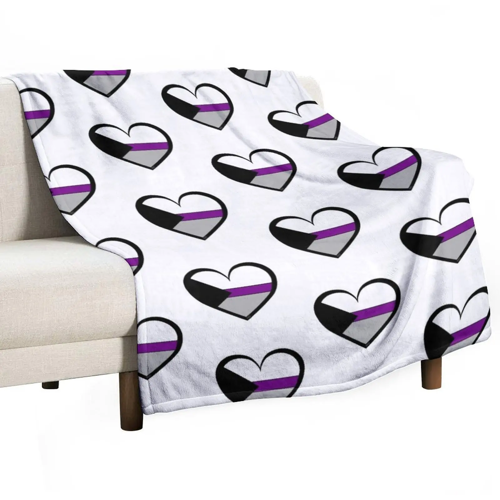 

Demisexual Heart Throw Blanket Soft funny gift for sofa Shaggy Blankets