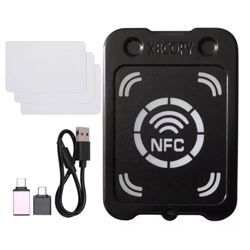 ABZZ-RFID Smart Chip Card Reader Copier +3XCUID Card Encryption Key Reader IC 13.56Mhz RFID Token Clone Duplicator