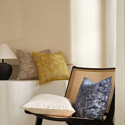 Luxury Jacquard Pillow Covers 18x18 20x20, Shiny Brown Throw Covers for Couch Sofa Bedroom Chair, Decorative Square Pillow Case