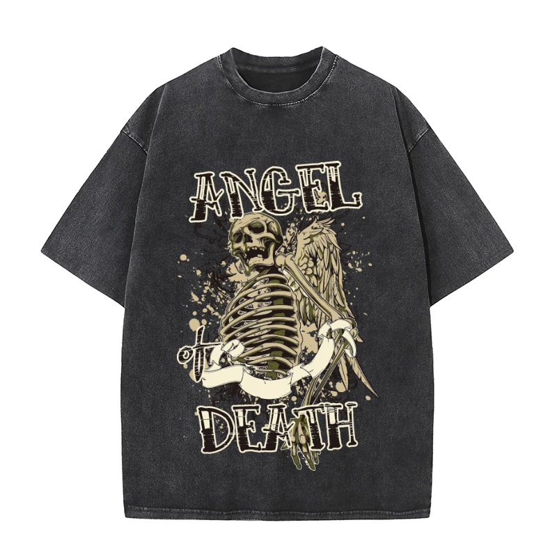 

Women Top Unisex Ladies Tops Skull Casual Women's T-shirts Women's Tee Shirt Gothic Clothes Oversized T-shirt Short Sleeve Tee