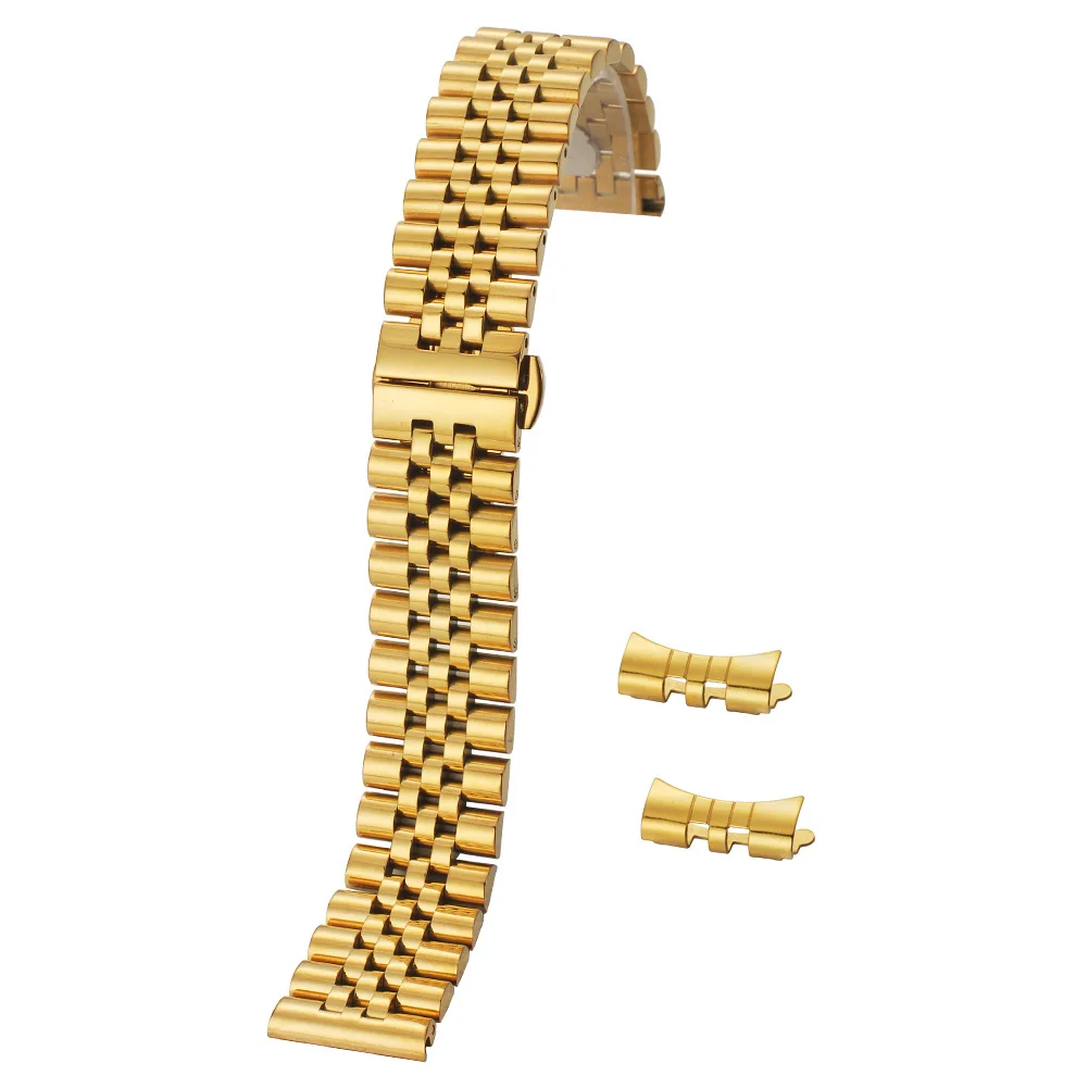 Fit Datejust Log Series Jubilee Watch Band 12 13 14 16 17 18 19 20 21 22mm Stainless Steel Strap Bracelet Flat Arc Interface image 3