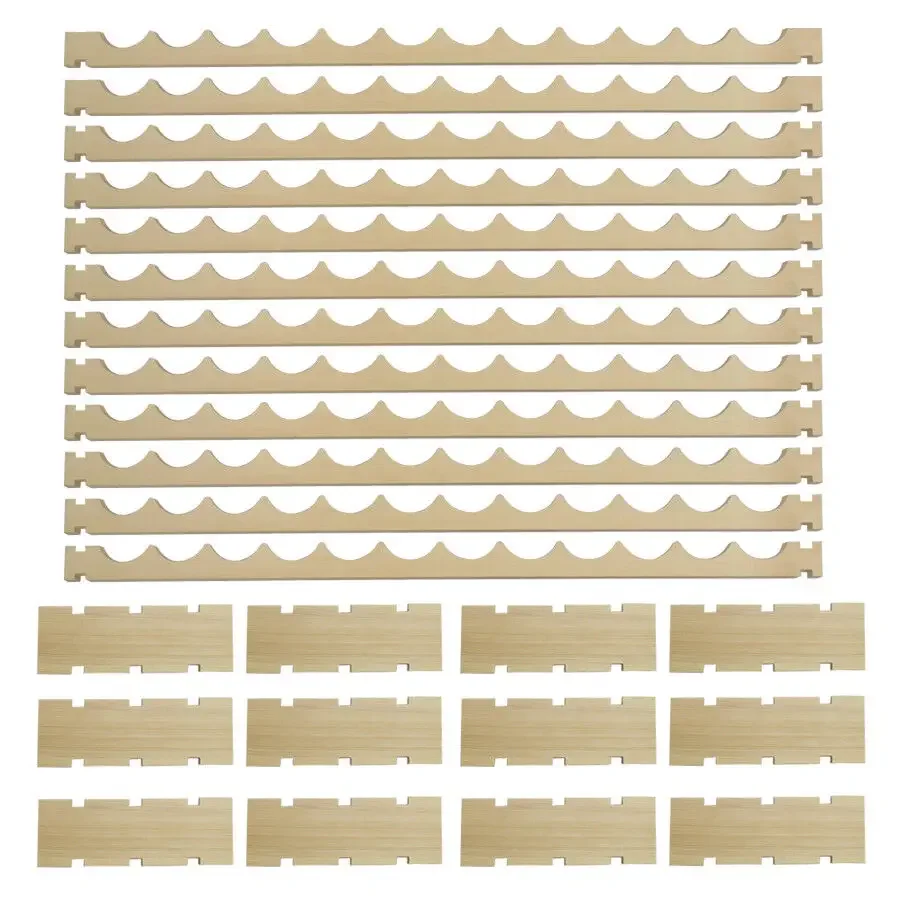 Estante de almacenamiento apilable para botellas de vino, estantes de exhibición de madera maciza de 6 niveles, 72 botellas