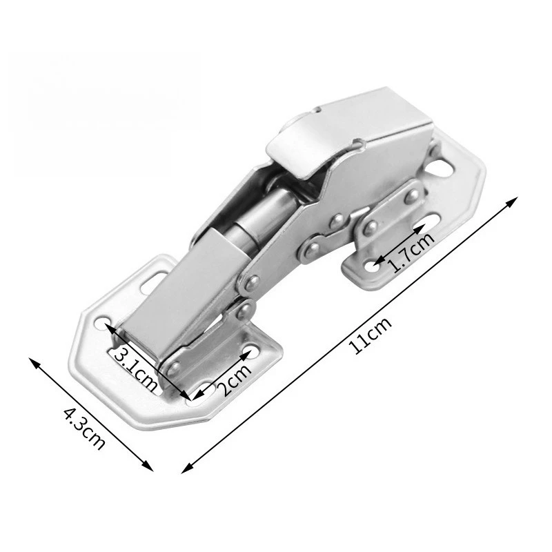 2pcs 90 Degree Concealed Hinges Hydraulic Soft Close Kitchen Wardrobe Furniture Hardware view 6