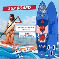 FUNWATER NEW SUP 335*83*15cm inflatable surfboard stand up paddle board surf  water sport board boat dinghy raft