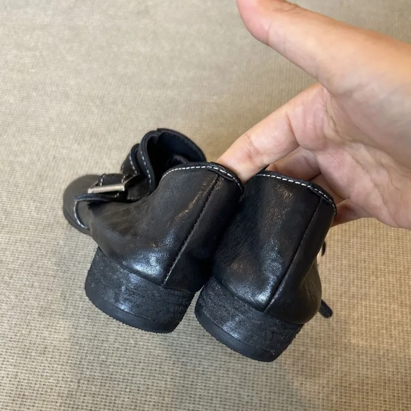 Women's Split Toe Casual Pump | Buckle Strap | Chunky Platform | Handmade | Black | UNITYPUREMAX™ Women's Split Toe Casual Pump | Buckle Strap | Chunky Platform | Handmade | Black | UNITYPUREMAX™
