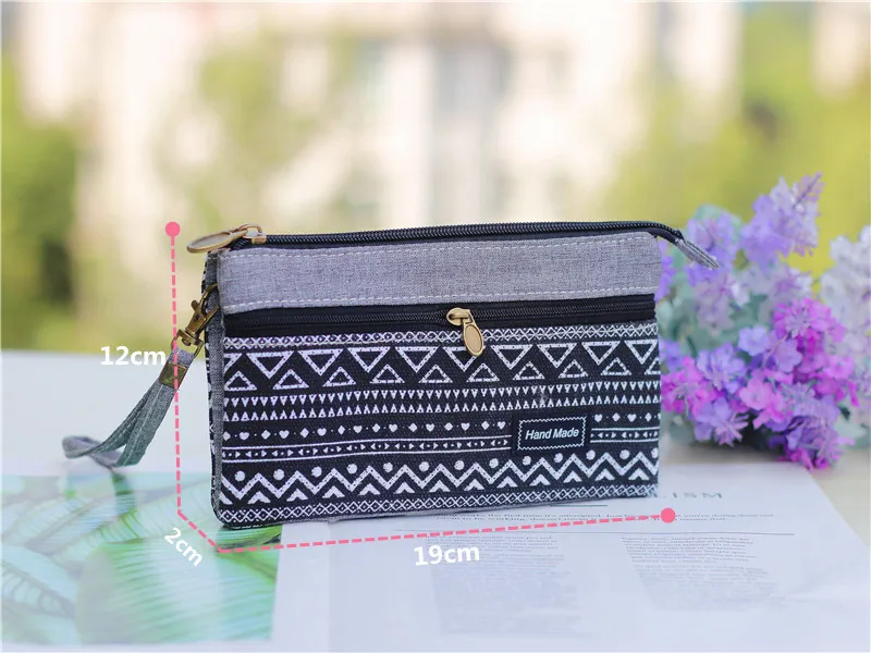 Frauen Baumwolle Lange Organizer Brieftasche Damen Geldbörse Weibliche Kupplung Kleine Telefon Tasche Geld Tasche für Kinder Kinder Mädchen Tasche – Detail 2