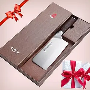 TUO 6'' Chopper Knife German HC Stainles Steel Blade Cleaver Meat With Ergonomic Pakkawood Handle for Home and Restaurant