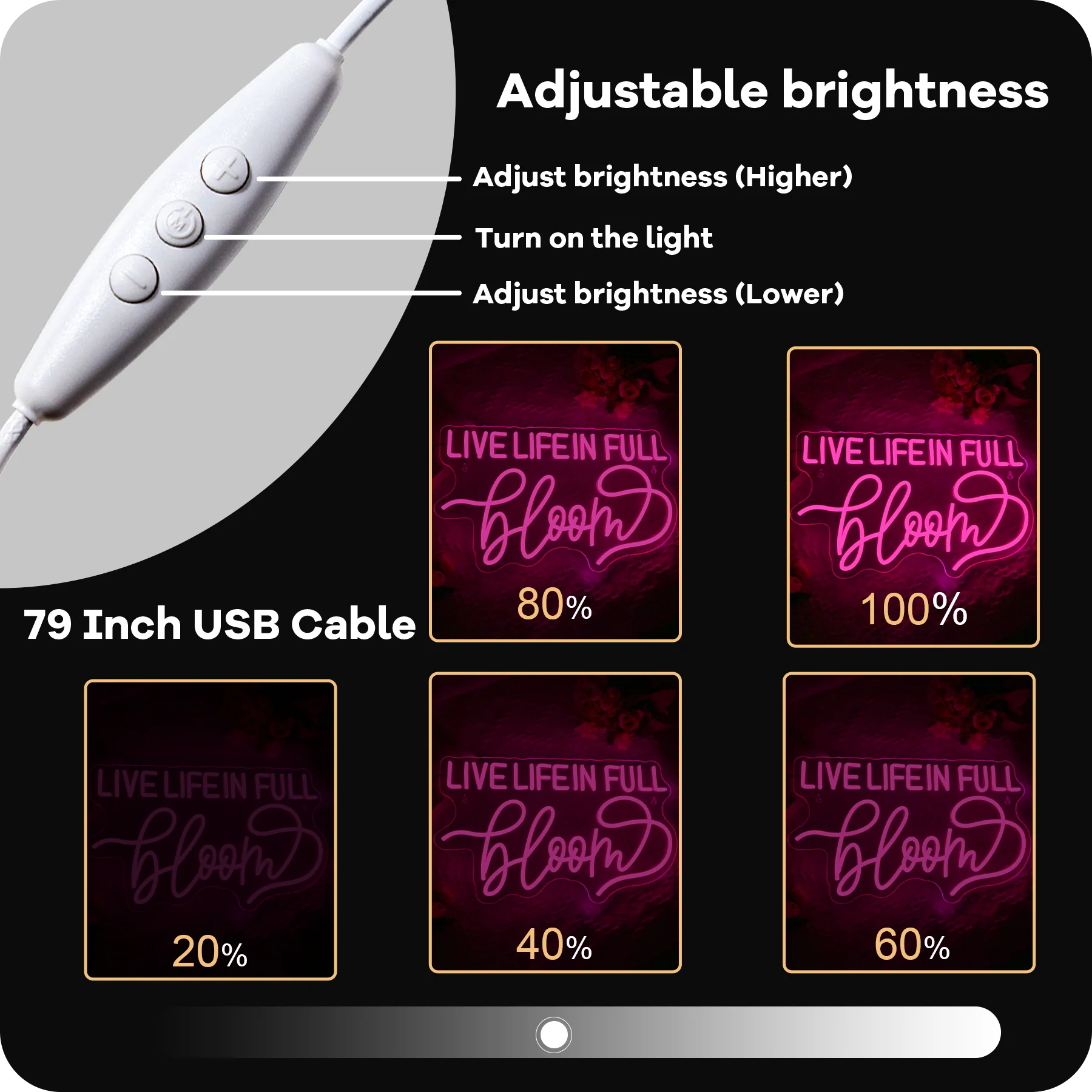 Letrero de neón Vive Life In Full