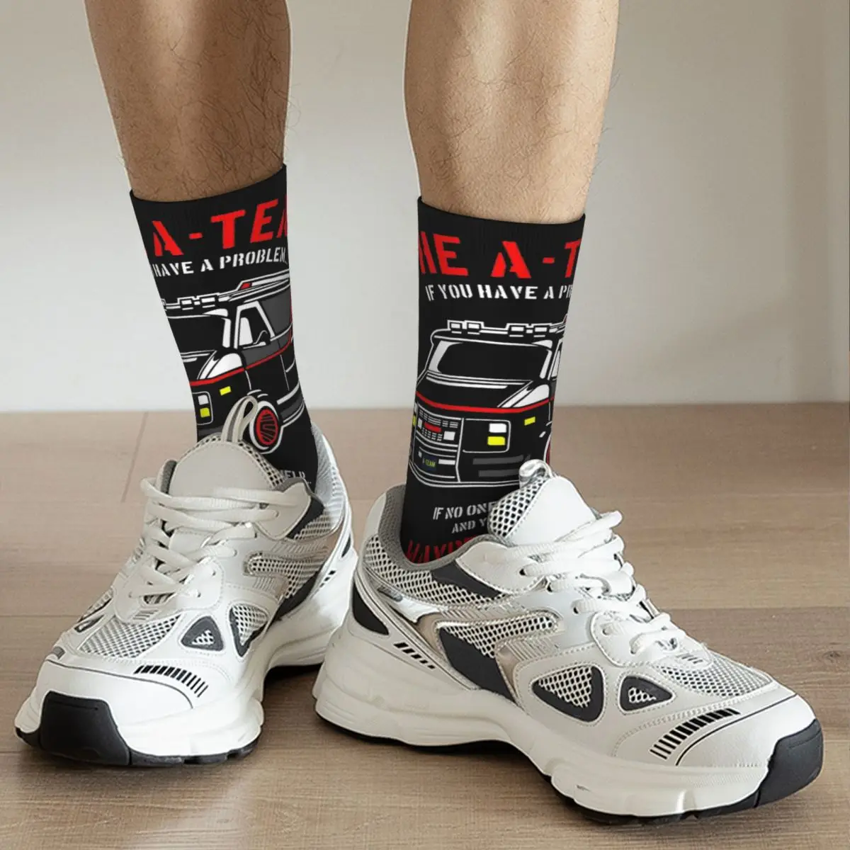 New Men's Socks Harajuku The A Team Sock Polyester Skateboard Women Sock Spring Summer Autumn Winter