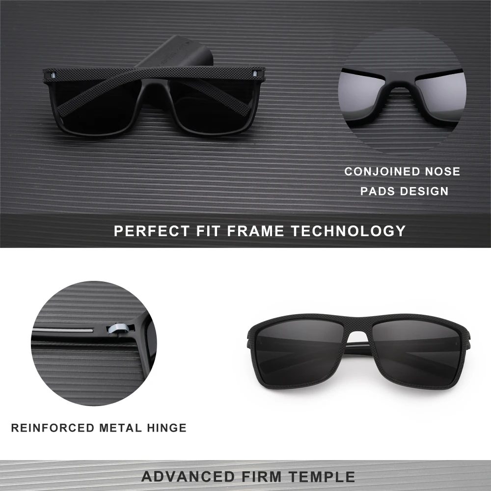 KINGSEVEN Sonnenbrille Spiegellinse für Männer Polarisiertes Licht UV400 Augenschutz Erwachsene Vollformat-Rechteckbrille