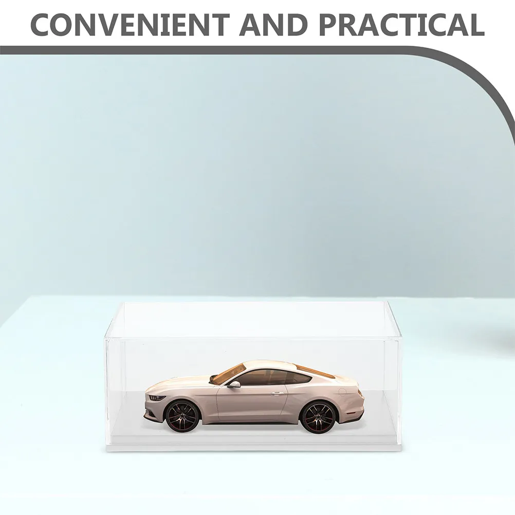 4Pcs Car Display Case Clear Plastic Showcase Protective Storage Cover Compact Display Box for 1:64 Scale Cars view 5