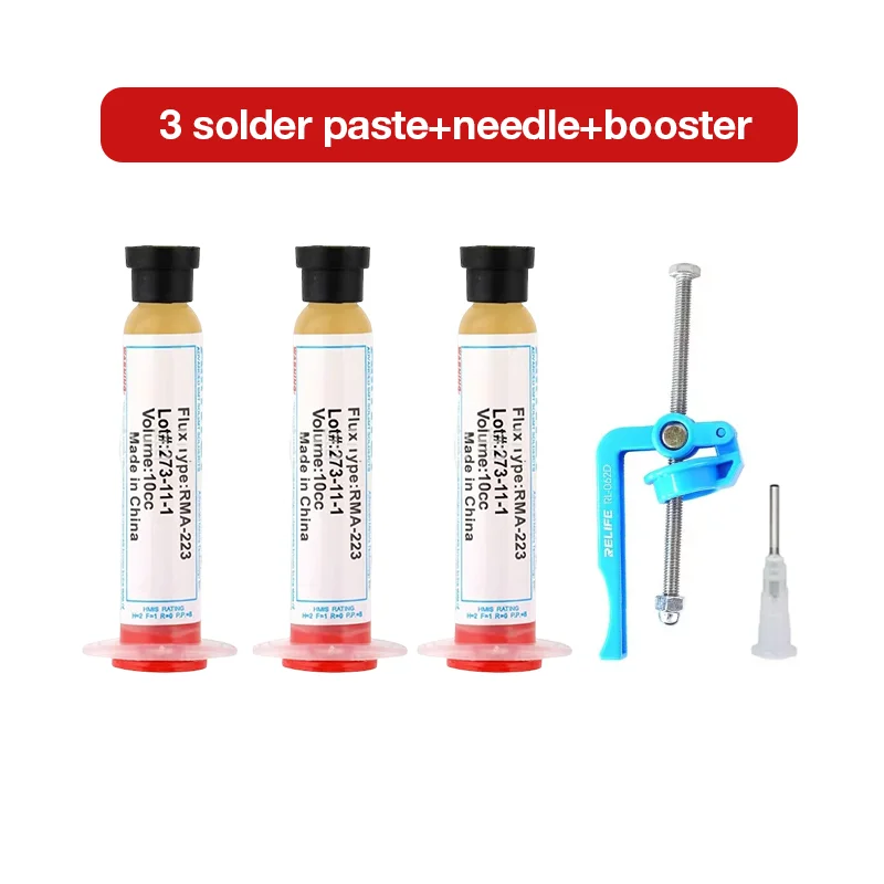 RMA-223 Syringe Solder Paste Flux Grease Repair Solde Lead Free Solder Paste Low Temperature No Clean Tin Solder Paste Welding