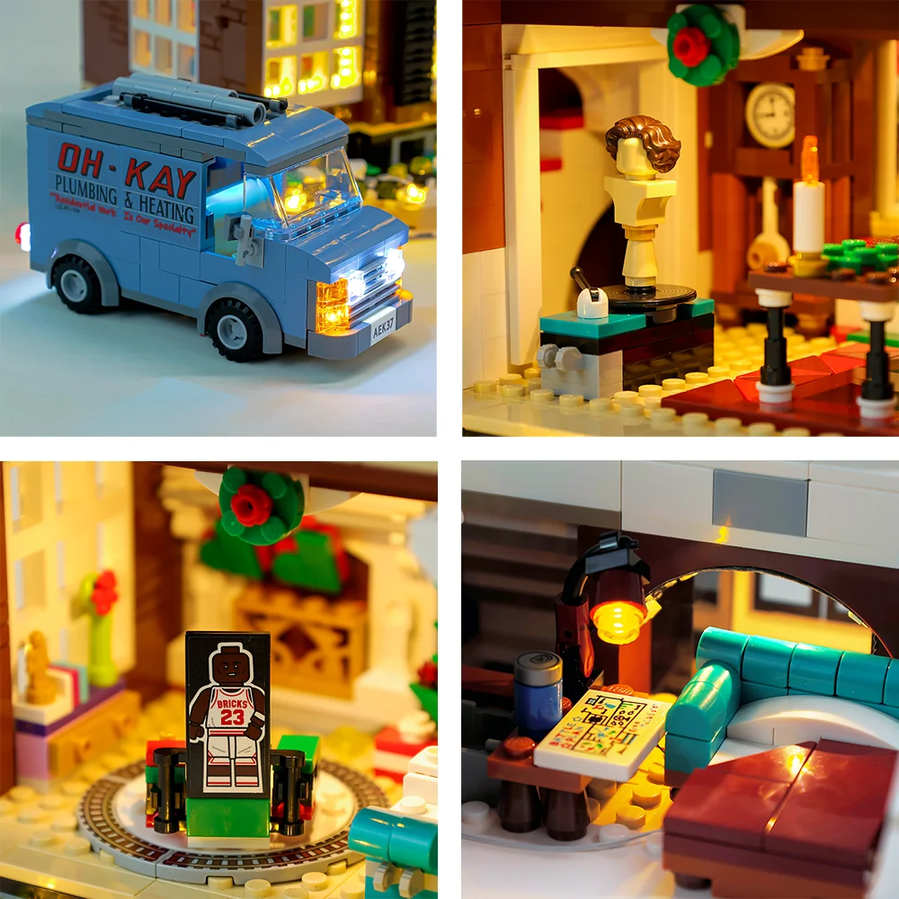 Набор светодиодного освещения, подходящий для конструктора LEGO Ideas Home Alone 21330