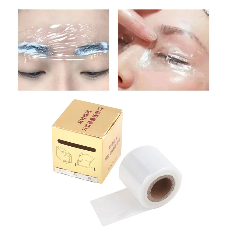 1 Roll Embroidery Eyebrow Plastic Wrap Tool, Eyebrow Floating Lip Cover Film, Disposable Cover Film