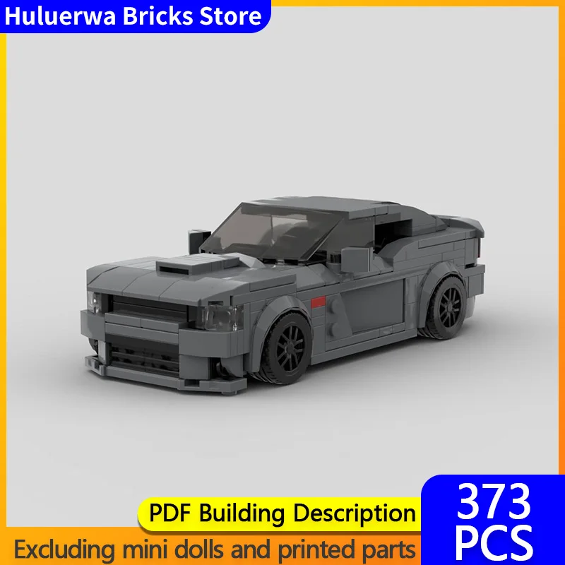 

Модель городской автомобиль MOC, строительные кирпичи R/T Scat Pack, американский мускулистый автомобиль, модульная технология, детский праздничный подарок, сборка игрушек, костюм