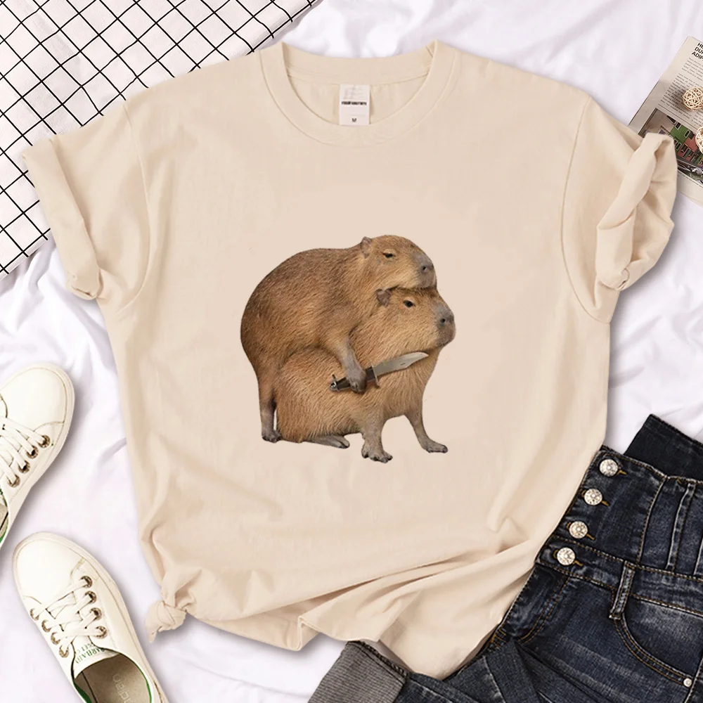 

Capibara Capybara t-shirts women anime tshirt female manga Japanese y2k clothes