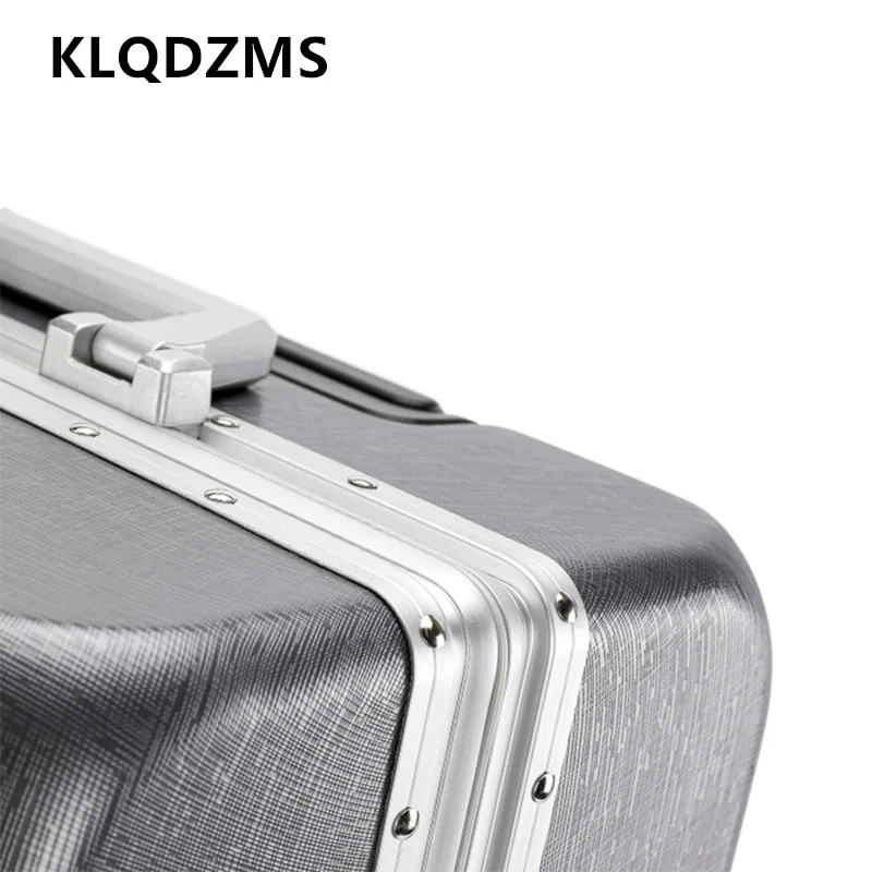 KLQDZMS Men's Suitcase Aluminum Frame Boarding Box 20