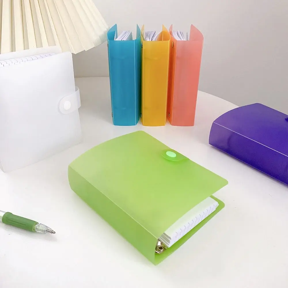 Criativo diy caderno de folhas soltas buraco duplo macaron cor bloco de notas linha horizontal diário planejador escola escritório