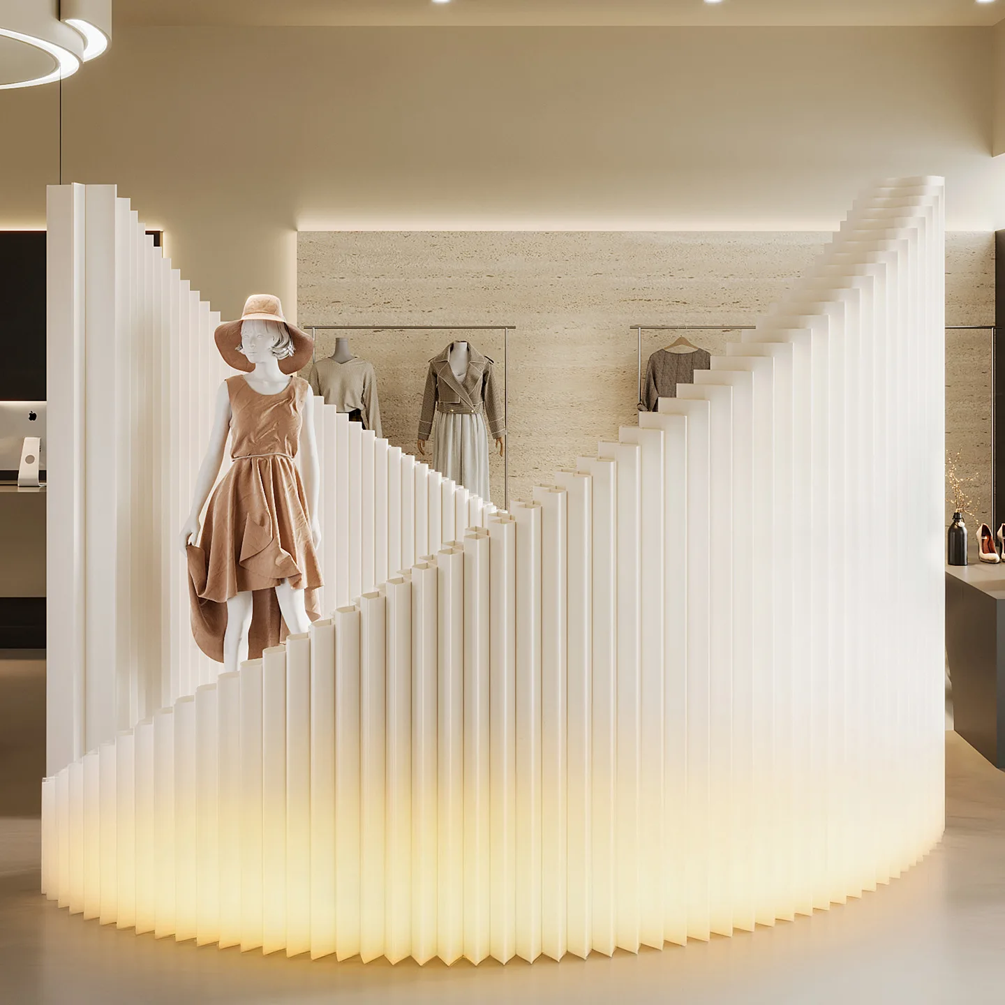 Paper screen partition modern simple background wall living room office beauty salon foldable mobile live stream partition
