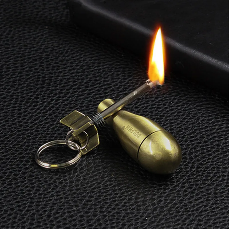 HOT Selling Metal Small Match Used 10000 Times Lighter Multifunctional Keychain Burning Cigarette Lighters & Smoking Accessories
