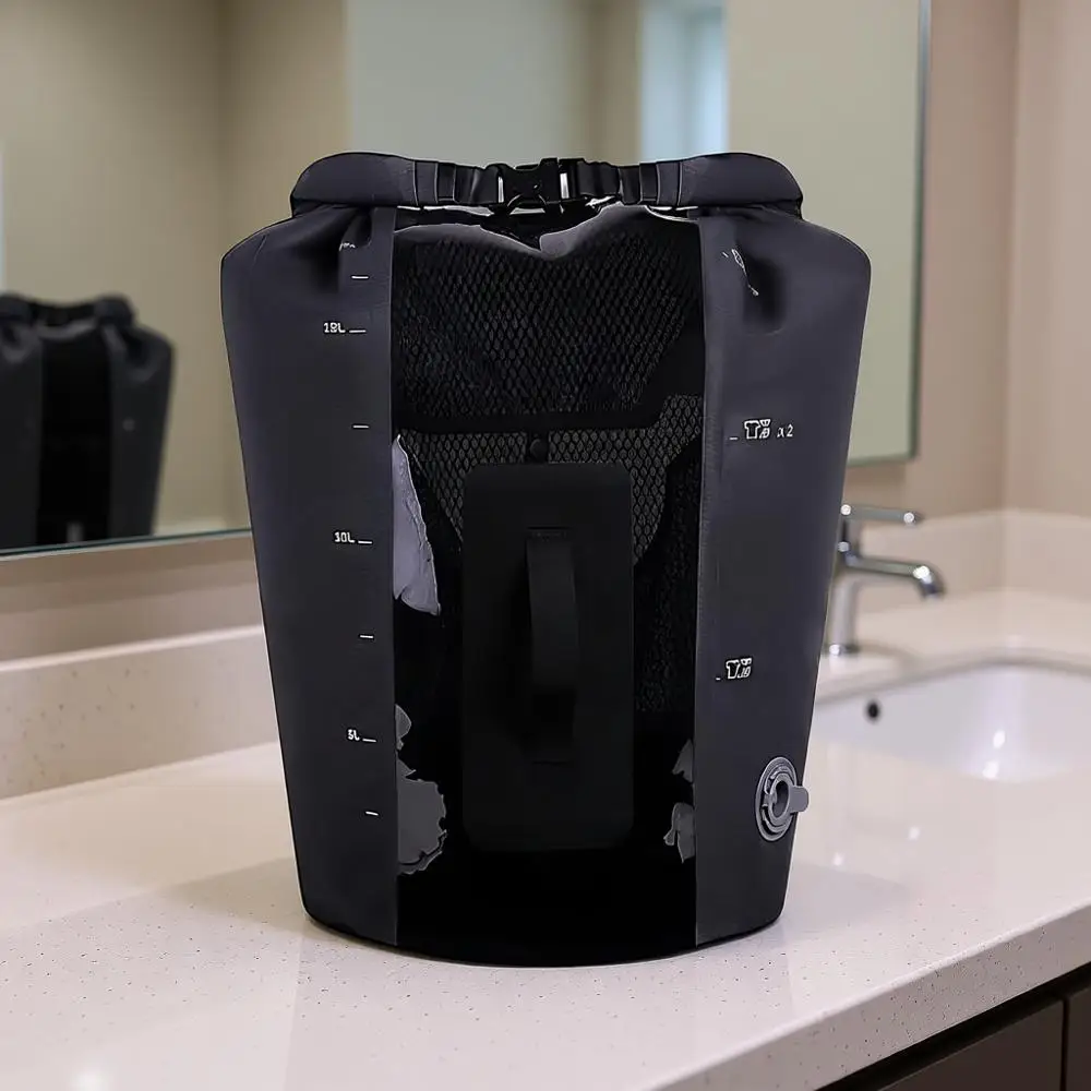 

Портативная ручная мини-стиральная машина для путешествий, для кемпинга и стирки вручную (черная)