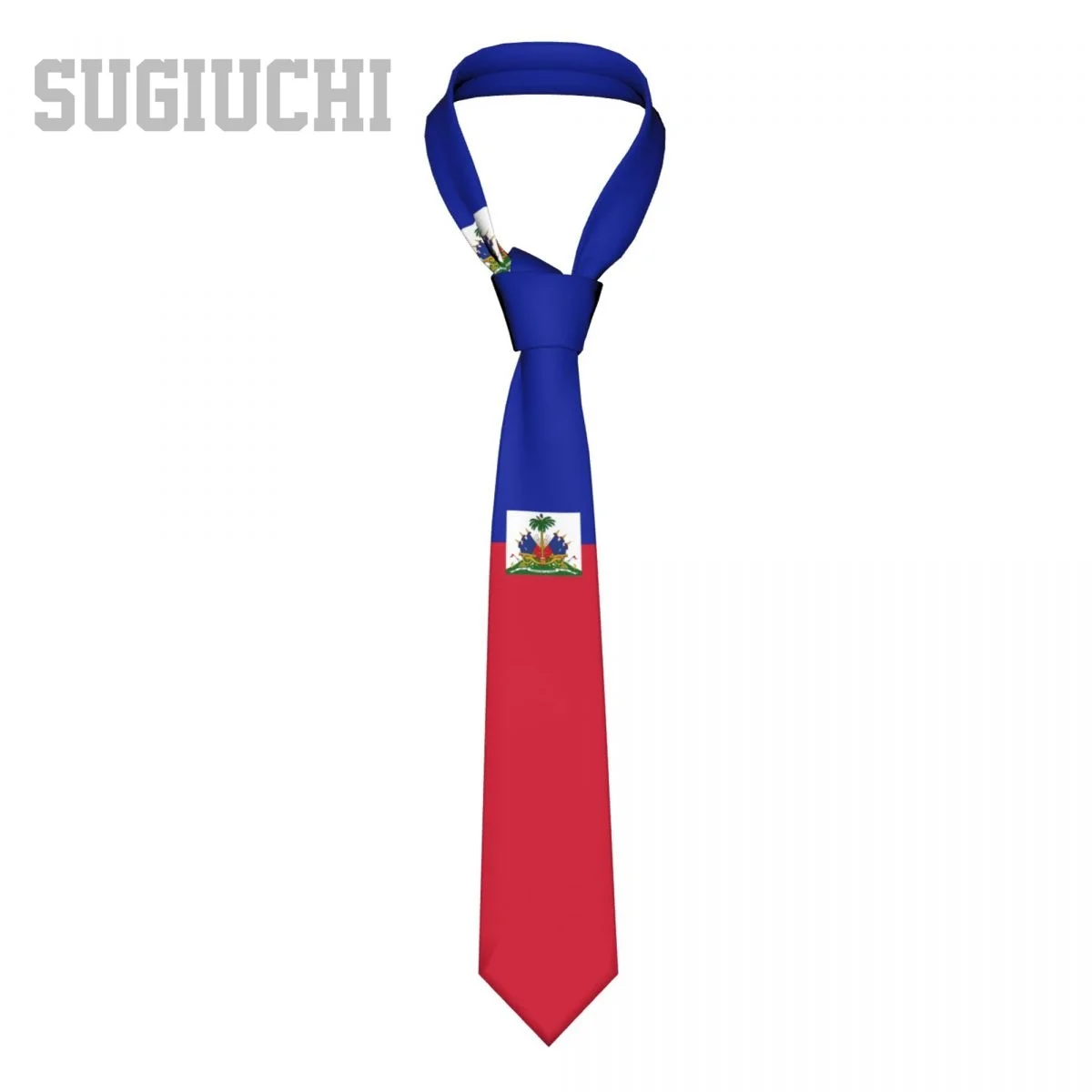 Haiti Flag Emblem Men Women Neck Ties Casual Plaid Tie Suits Slim Wedding Party Business Necktie Gravatas