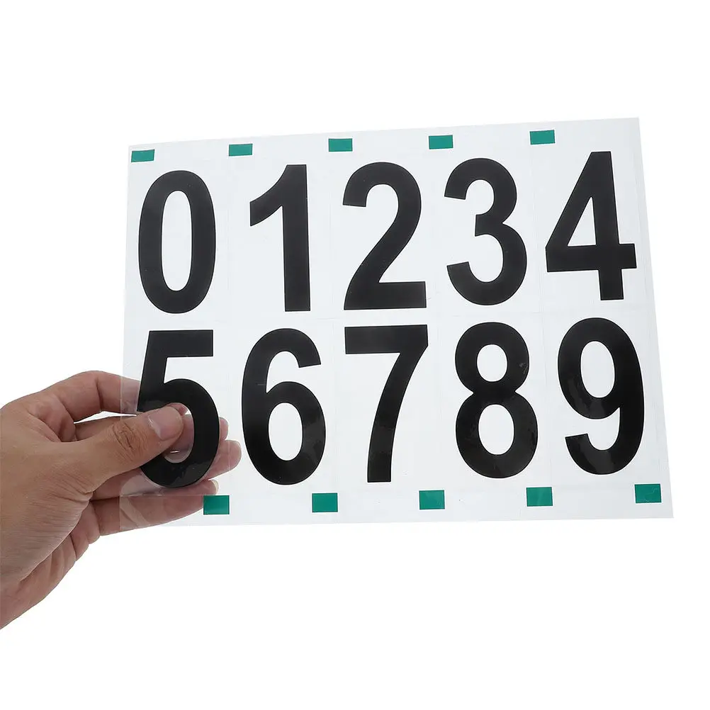 6 Sheets Number Stickers Self Adhesive for Mailbox Door Home Address Decals House Numbers Outdoor Address Signs