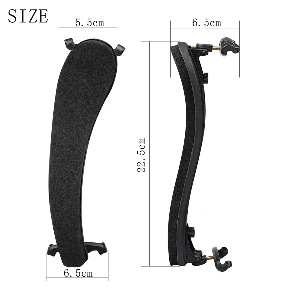 4/4 Adjustable 15'' 16'' Viola Shoulder Rest Black Professional Viola Shoulder Pad Thick Soft Sponge Support Padded Accessories