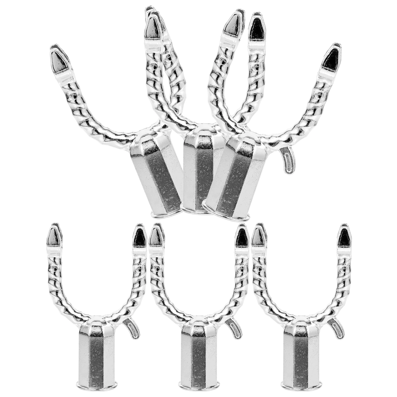 

6pcs Tree Branch Support Fork Gardening Plant Brace Metal Stake Kit Silver Aluminum Lightweight Durable Garden Tool Fruit Trees