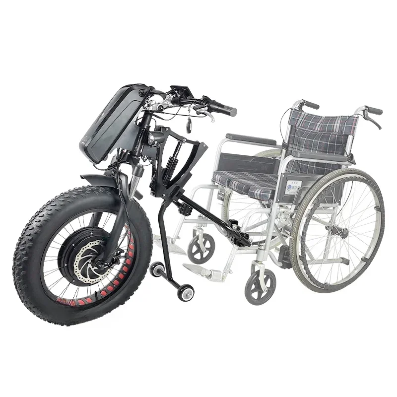 New 48v 1200w fat 20x4.0 Inch Electric Handcycle Wheelchair Attachment Handbike Kit with 13ah Battery