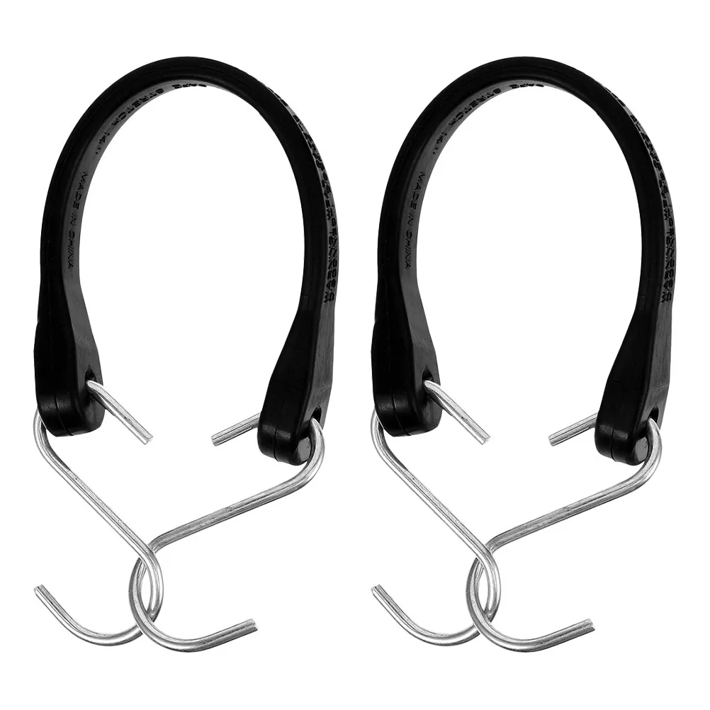 2Pcs Heavy Duty Rubber Bungee Cords Elastic Tie Down Straps Hooks for Truck Trailer Cargo Tarp Truck Bungee Cords