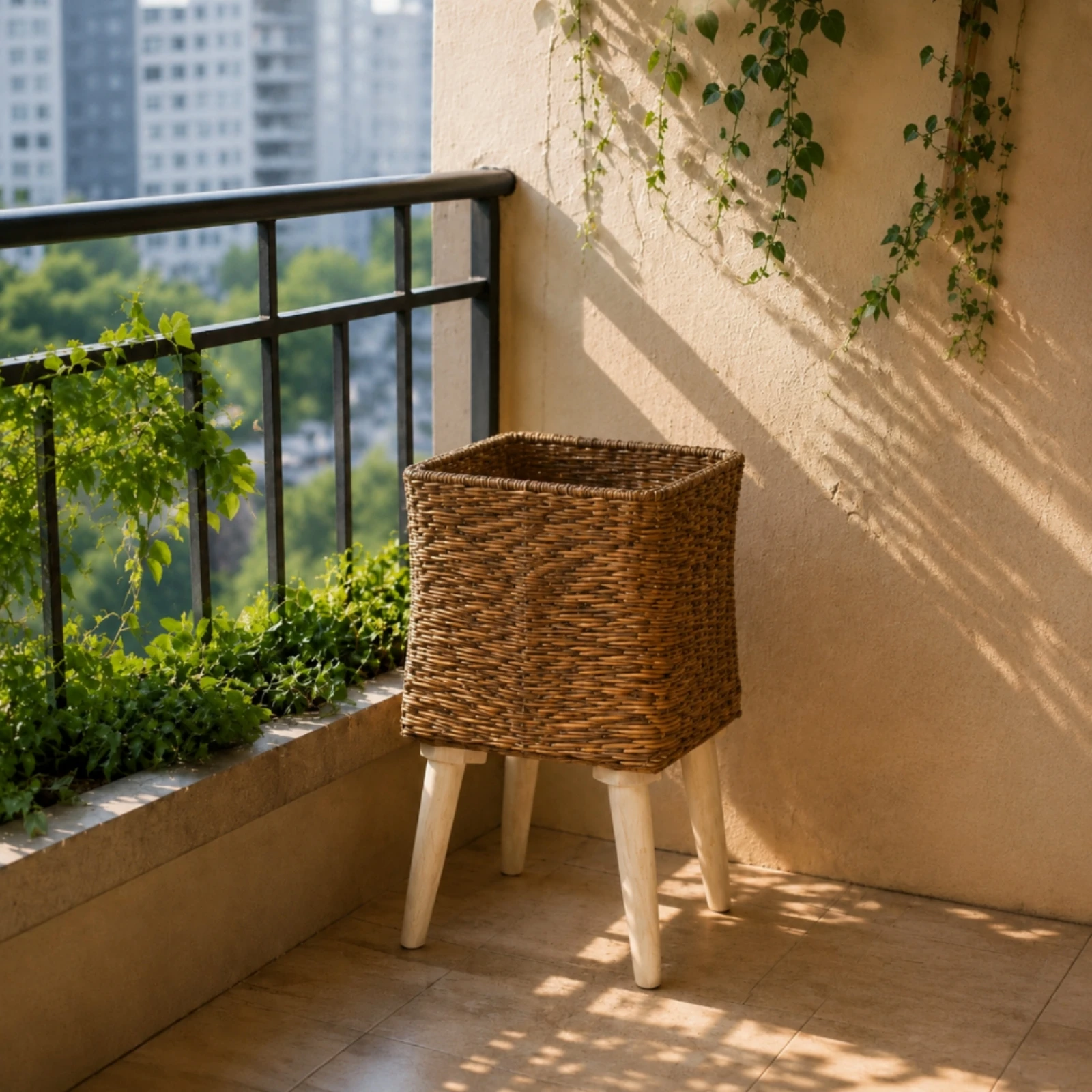 Rattan-Blumentopf Dreieckiger  – Rattan Plant Basket Bewertung und Preis