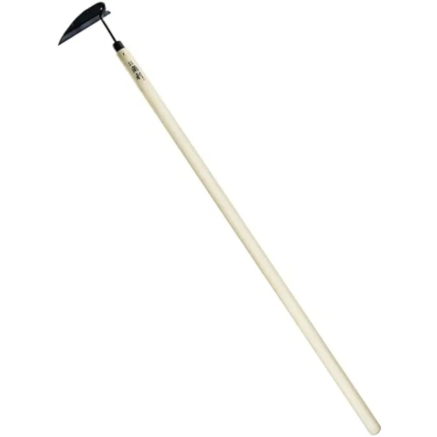 

Японский инструмент для прополки KAKURI с длинной ручкой 38 см для садоводства - Пропольник-коса Nejiri Gama для работы стоя - Острое японское стальное лезвие, деревянная ручка