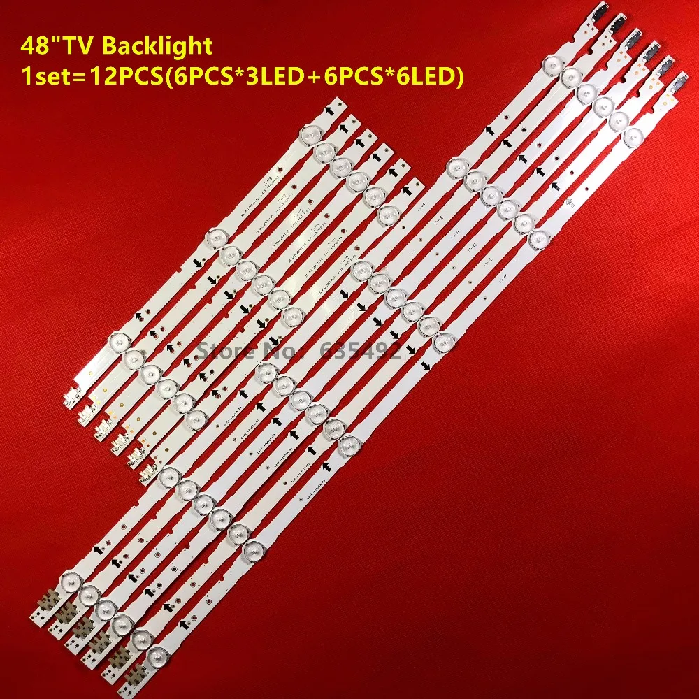 LED Backlight Strip Fo 2014SVS48F  D4GE-480DCA-R3 D4GE-480DCB-R3 BN96-30453A 30454A UA48J5088AC UE48H6400 UE48H6500 LH48DBDPLGC