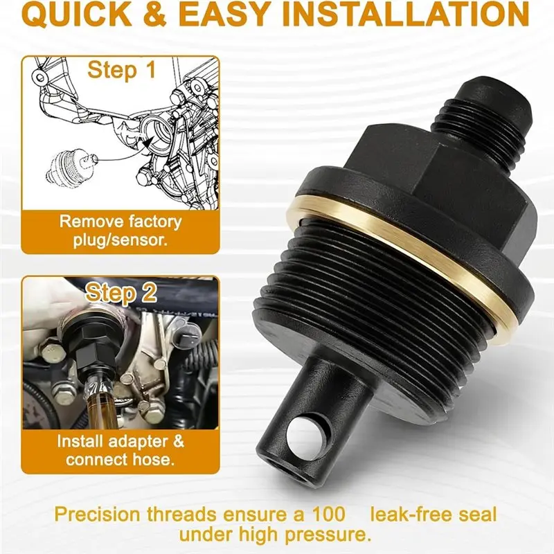 A73X-For Detroit Diesel DD13& DD15 6492-10 Oil Priming Adapter Kit, M33x2.0 Thread, 27Mm Hex, Includes Hose Dust Cover Engine