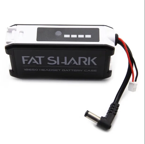 USB Version FatShark 18650 Li‑Ion Battery Case, Portable Power Box for FatShark FPV Goggles, Battery Not Included