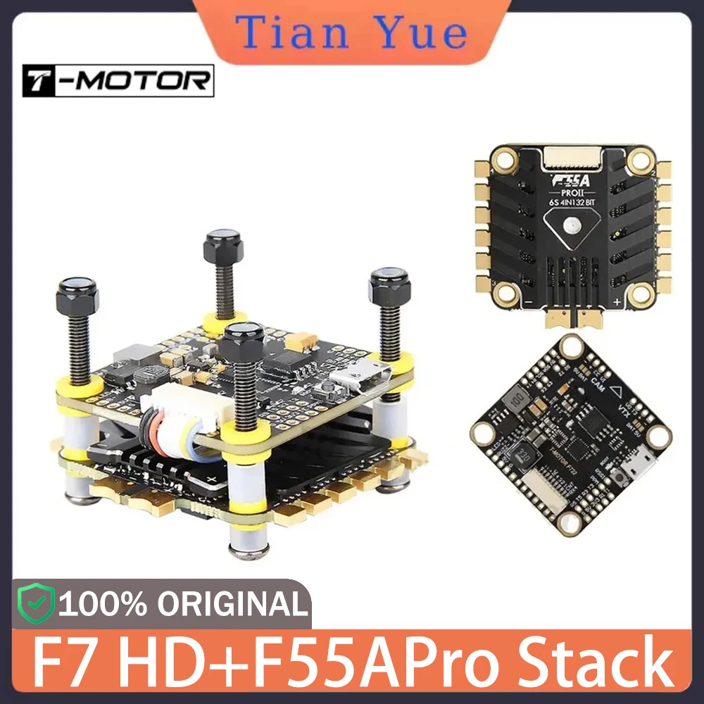

Контроллер полета F7 HD Stack F7 7222 с малошумящим уровнем шума + F55A Pro II Blheli_32 ESC для гоночного дрона FPV 3–6S, быстрый отклик