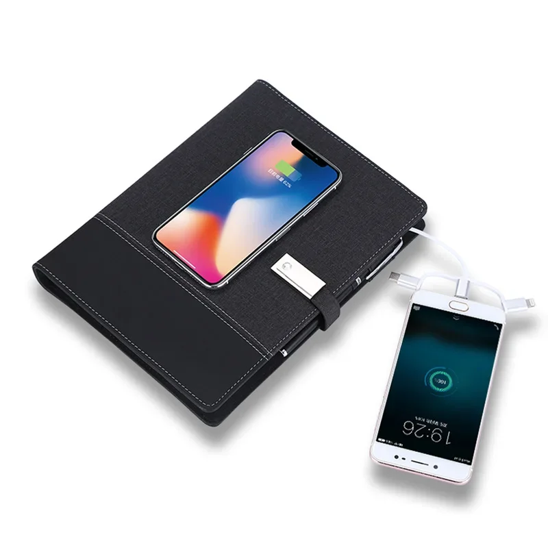 Unique Products Power Bank Notebook Wireless Smart Binder Spiral Diary Notebook Usb Flash Drive Popular Items Electronic Gadgets