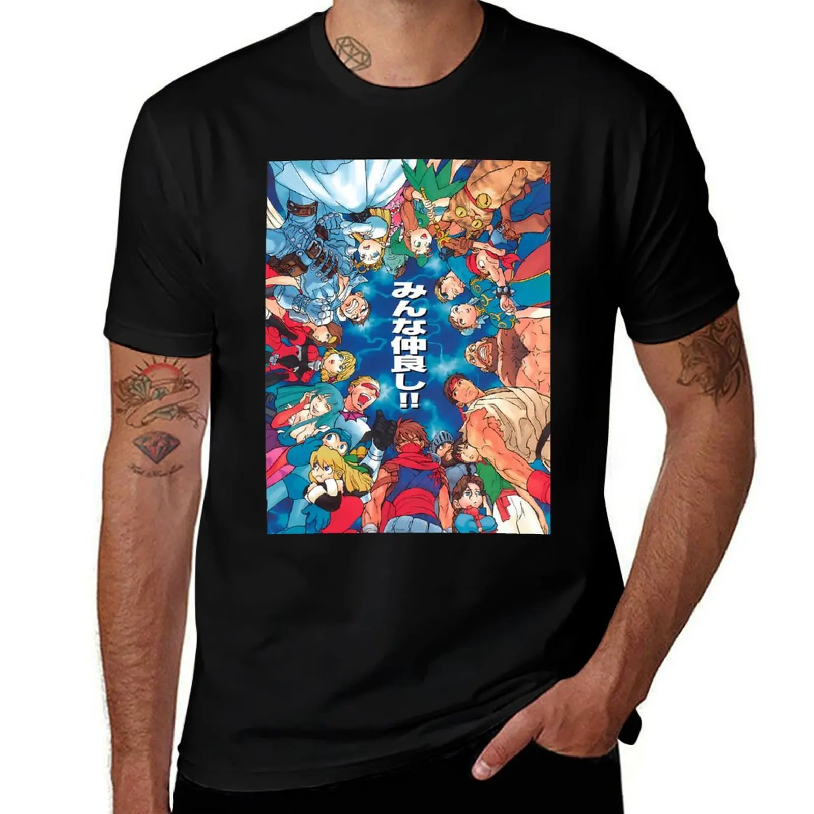 

Retro Capcom art Psx manga style T-Shirt man t shirts for men casual t shirts for man slim fit t shirt for man T-Shirt