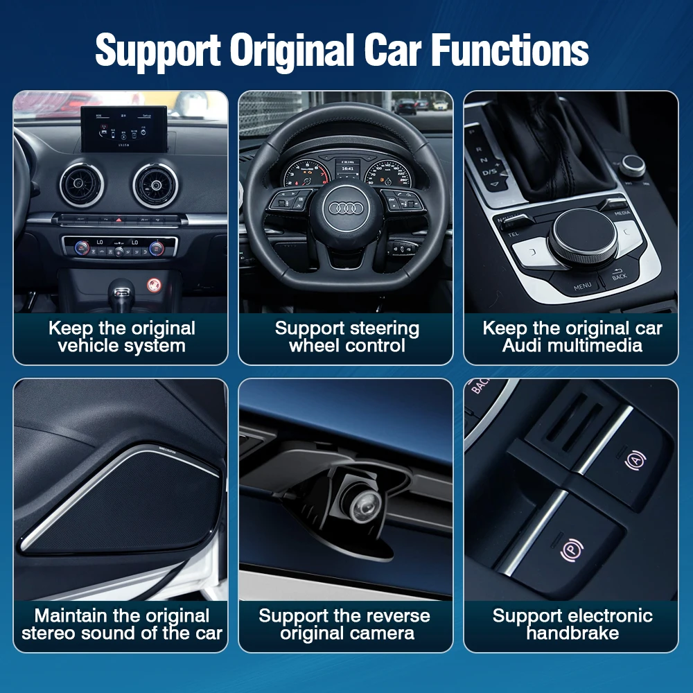 وحدة CarPlay اللاسلكية AUTOTOP لأودي A3 8 فولت Q2 8P 2012-2018 MIB2 MIB نظام أندرويد مجموعات التحديثية التلقائية عكس كام Airplay #5