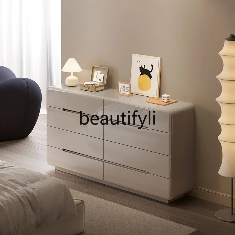 cqy Eight-Drawer Cabinet Bedroom Bedside Storage Cabinet Five-Drawer Nordic Living Room Light Luxury Drawer Cabinet