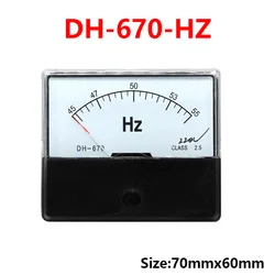 Nuovo misuratore di frequenza tipo puntatore DH-670 DH-670 45-55HZ 380V 220V 100V Hertz meter