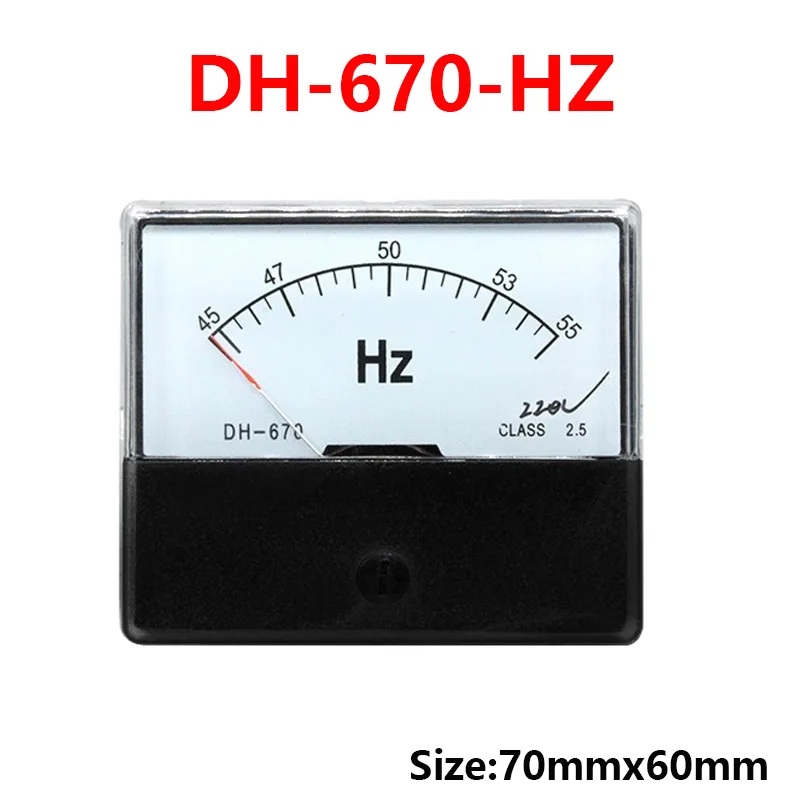 NEW DH-670  Pointer type frequency meter DH-670 45-55HZ 380V 220V 100V Hertz meter