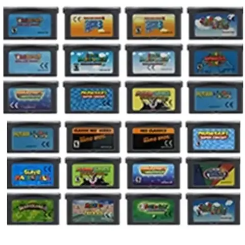 32 Bit Video Game Console Cartridge GBA Game Card Land 4 Supe mario Advance Mario Bros Kart Luigi Saga Party TENNIS Ware Inc