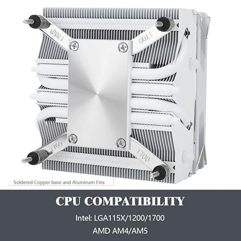 مبرد وحدة المعالجة المركزية Thermalright AXP90-X53 الأبيض TL-9015 PWM CPU Fan AGHP 3.0 ITX مبرد المبرد لـ AMD: AM4/AM5 Intel 115X/1200/17XX