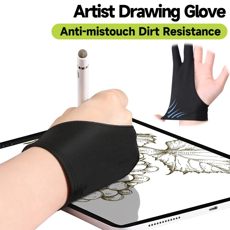 Gants de Peinture à Deux Doigts, Rejet de la Paume, Anti-Salissure, pour la Main, pour IPad, Tablette, Écran, Dessin, Fournitures d'Art
