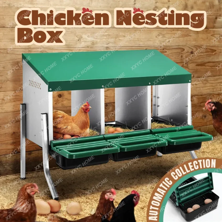 TTDurable In Use 3 Hole Chicken Coop Nesting Box Nest Box With Legs For Chicken House