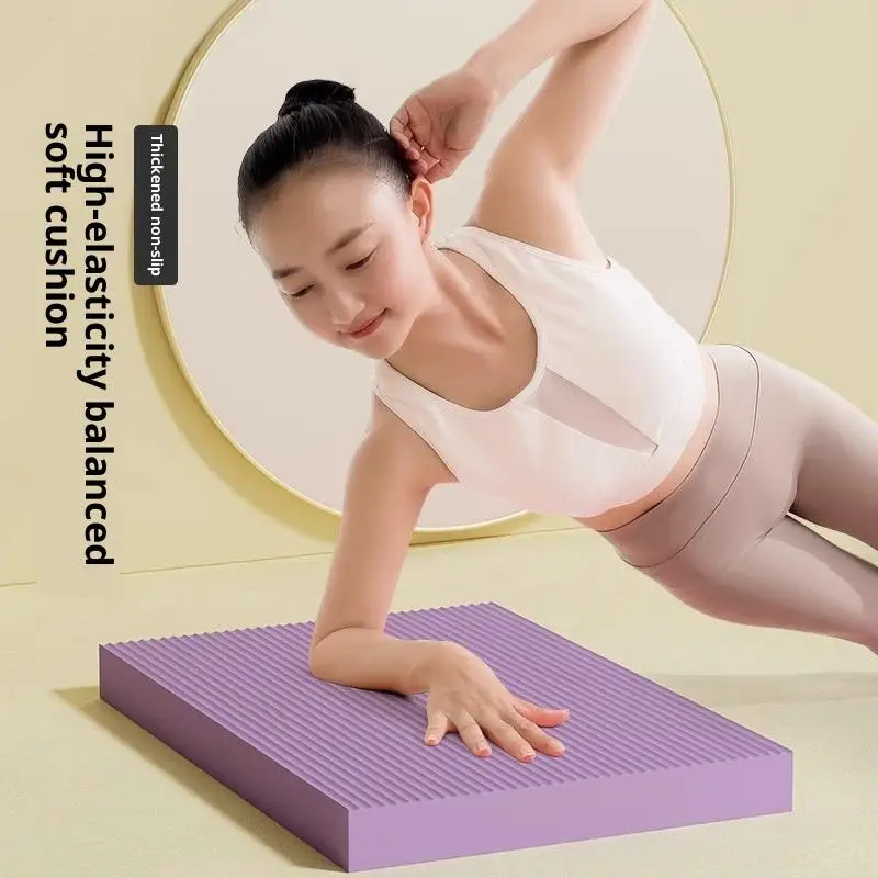 【xxx】Tapis d'entraînement d'équilibre antidérapant, en mousse épaisse à rebond élevé, coussin pour les chevilles et les genoux, pour la stabilité du tronc, le yoga et la remise en forme [S14]