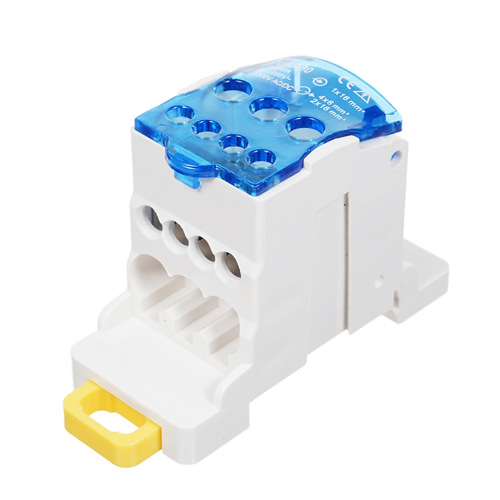 1 in 6 out Din Rail Terminal Block Wire Box Terminal Distribution Box Cabinet Wire Splitter Connector Screw Terminal Strip Block