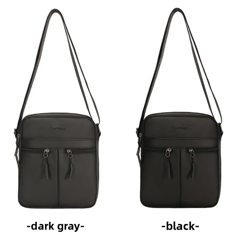 Single Shoulder Men Shoulder Bag Multi-Pockets Multi-functional Business Messenger Bag Large Capacity Square